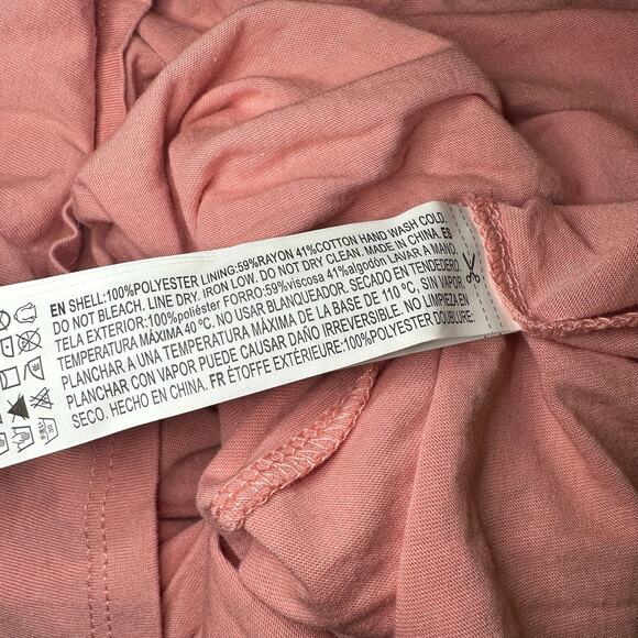 Forever 21 Short Sleeve Pink Sheer Mesh Tulle Overlay T-Shirt Dress 1X - Picture 4 of 4